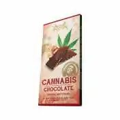 Chocolat noir graines de chanvre noisettes incliné