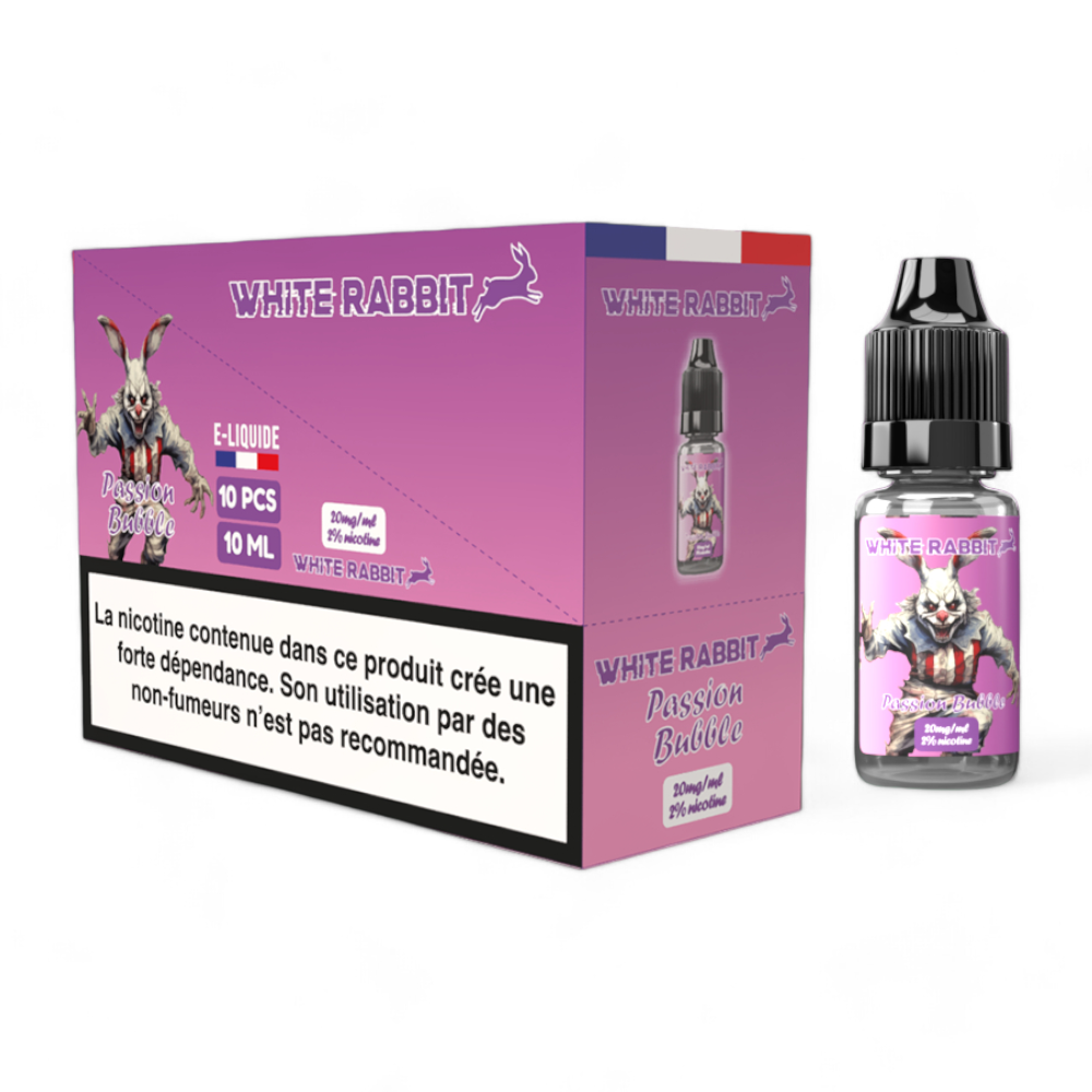 history of e-cigarettes E-liquide White Rabbit Passion Bubble 10ml