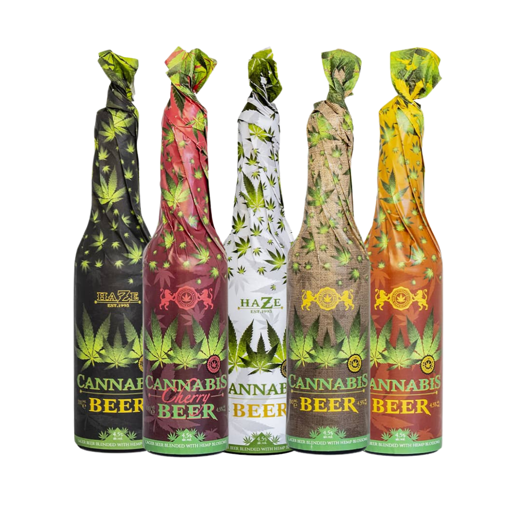 Bière CBD - bouteille habillée 33cl | MULTITRANCE & HAZE (Noir)