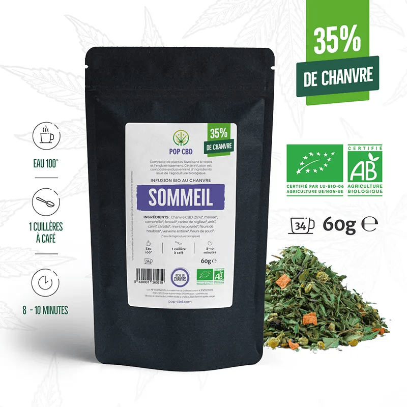 Tisane CBD bio sommeil - vrac | POP CBD