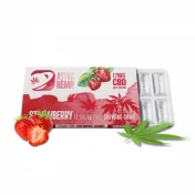 Chewing-gum CBD Astra Hemp goût fraise, sans sucre, 17mg CBD, 12 gommes par boîte