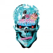 Pod recharge 'Death Gelato' avec crâne bleu, glace et sucette, pour cigarette électronique