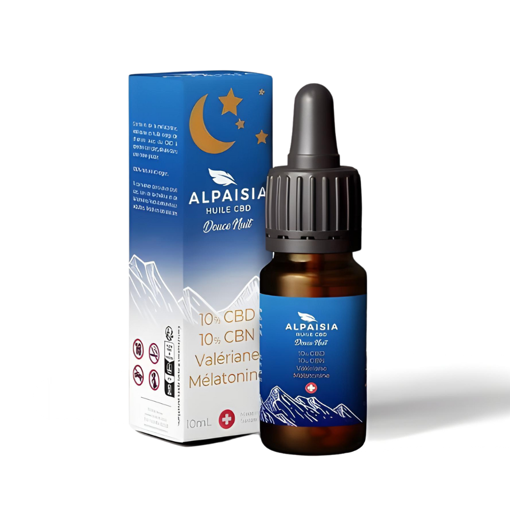 Huile CBD 10% full spectrum douce nuit | ALPAISIA