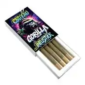 Emballage de 4 infusticks CBD Gorilla Glue 7%, marque CBD'EAU, avec image de gorille