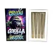 Lot de 4 Infusticks CBD Gorilla Glue 7% CBD'EAU, emballage coloré et bâtonnets