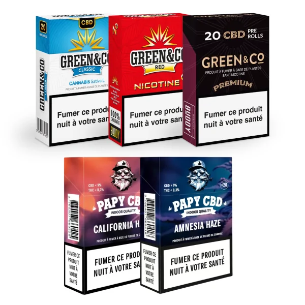 5 Cigarettes CBD Premium - Pack Découverte 1
