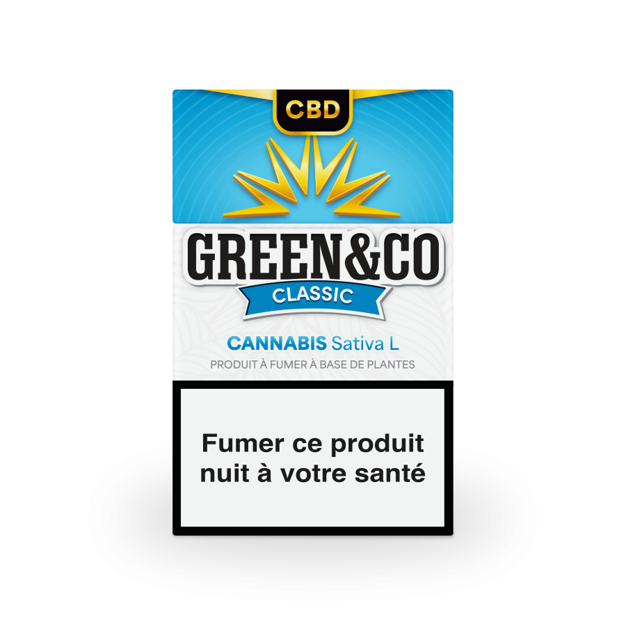 Cigarettes CBD Green&Co Classic - Pack de 20 Pre-Rolls