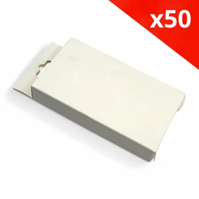 Lot de 50 Boîtes Carton Blanc Emballage CBD