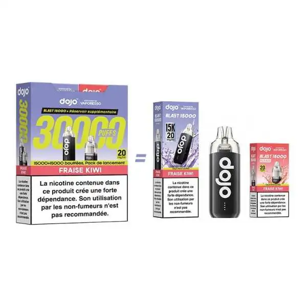 Puff Dojo Blast Bundle 30K Fraise Kiwi - Dojo by Vaporesso