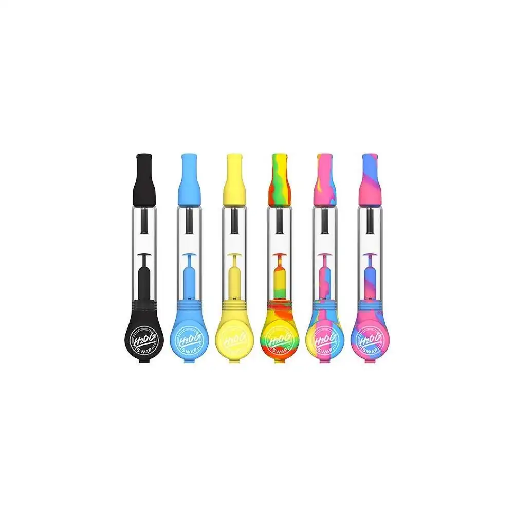 Pipes à eau portables H2OG Swap en silicone et verre, multicolores, design moderne