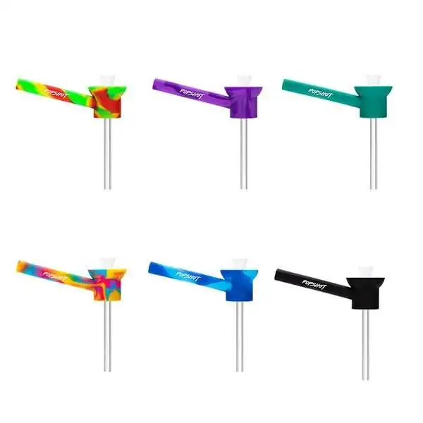 Pipe à eau nomade Pop-Shot Sunakin en 6 couleurs différentes : multicolore, violet, vert, bleu et noir