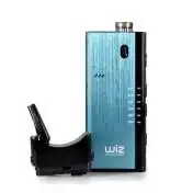 Vaporisateur Wiz Hybrid bleu avec base noire, contrôle de température et réservoir 2ml