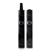 Vaporisateurs électroniques Hybrid 2ml noirs, vue de face, avec boutons et mouthpiece