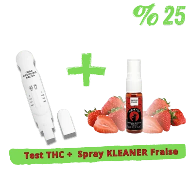 Pack Test THC + Spray KLEANER KLEANTOX Fraise