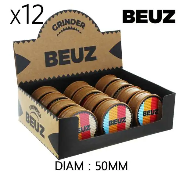 Boîte de 12 Grinders en chanvre 50 mm Beuz Organic