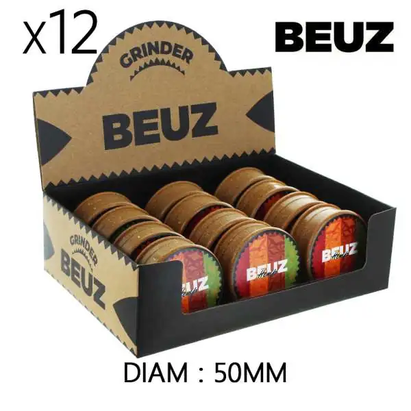 Boîte de 12 Grinders en chanvre 50 mm Beuz Hemp