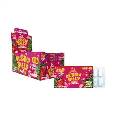 Boîte de 24 Chewing-gum CBD fraise | BUBBLY BILLY