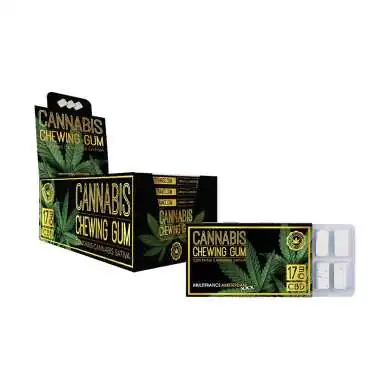 Chewing-gum CBD cannabis en boîte, 24 packs, marque Multitrance, produit légal au CBD