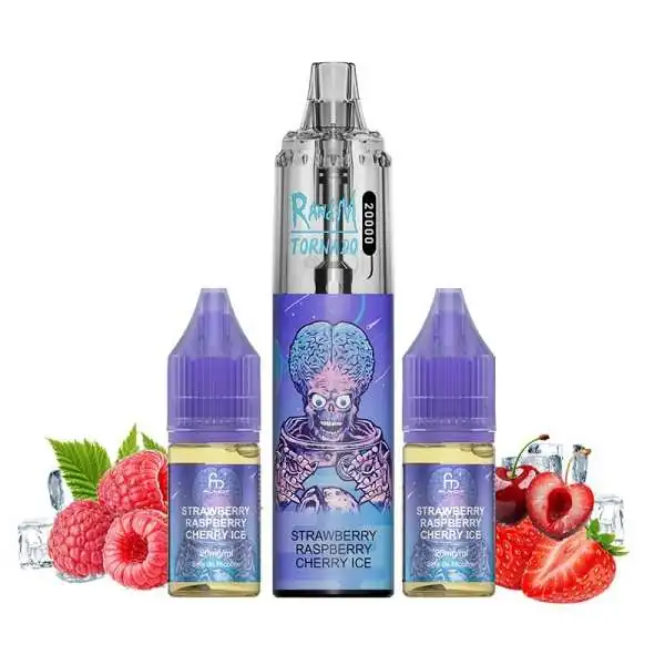 Puff Tornado RandM 20K Strawberry Raspberry Cherry Ice 850mAh - Fumot