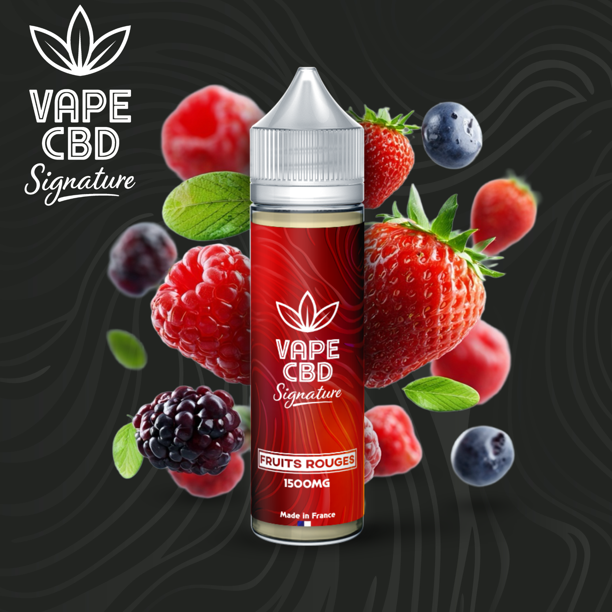 E-liquide CBD Fruits Rouges Vape CBD Signature 50ml (2500mg)