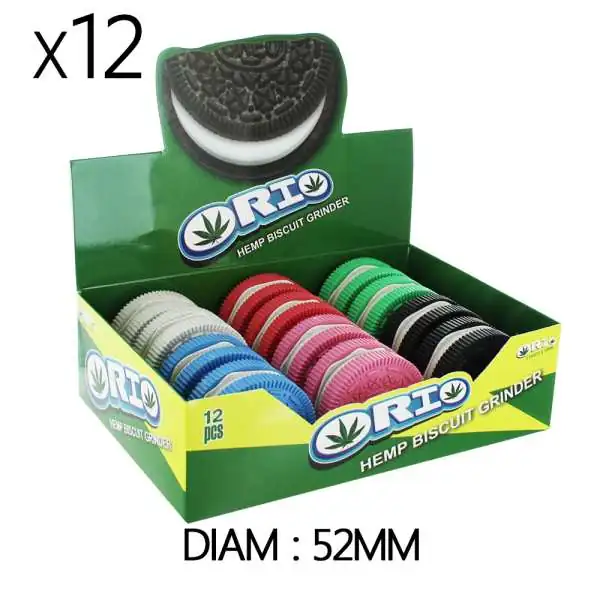 Boîte de 12 Grinders en chanvre 52 mm Orio Biscuits