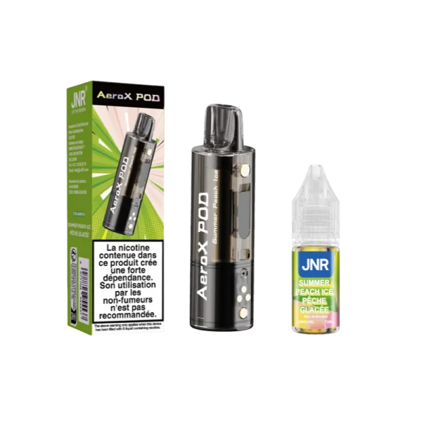 Pod JNR AeroX + E-liquide 10ml Summer Peach Ice