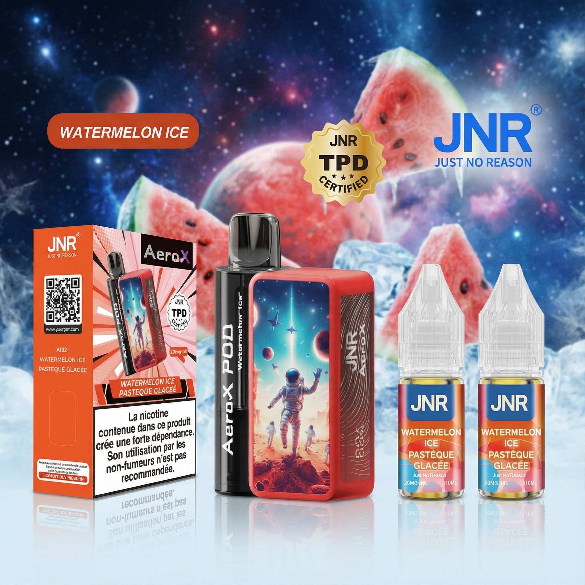 Puff JNR AeroX 32K Watermelon Ice - 32000 Puffs Rechargeable | Vape Premium