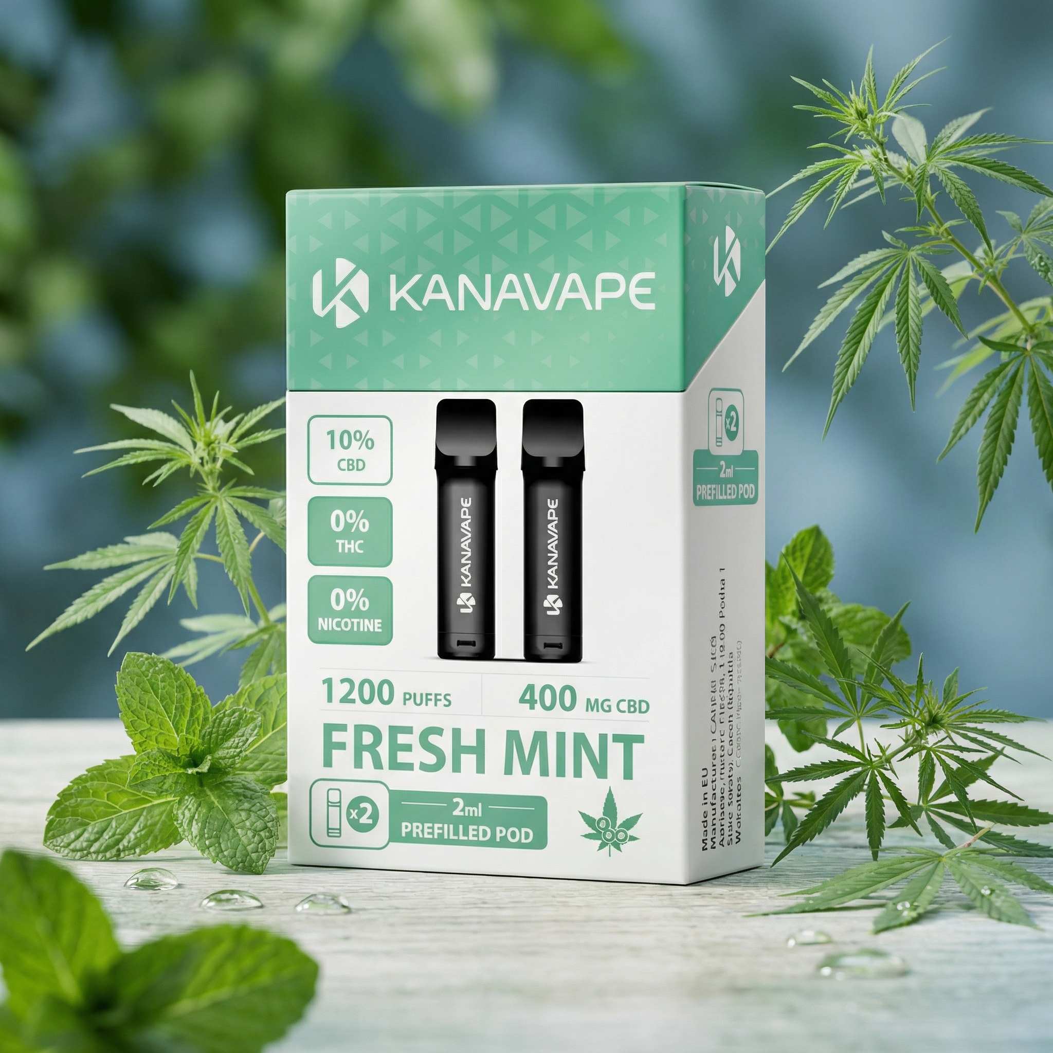 Pod CBD Fresh Mint Kanavape 2x2ml 400mg