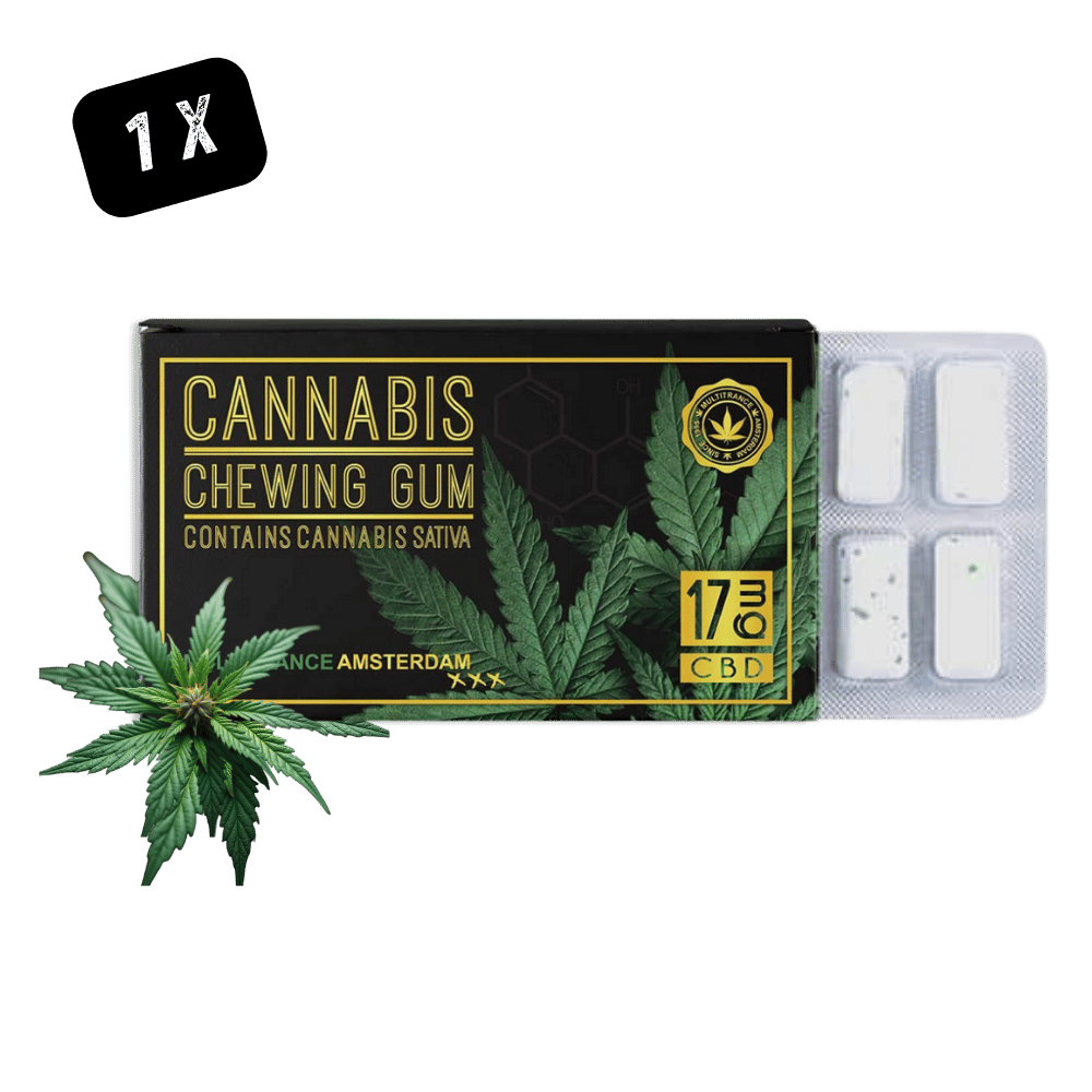 Chewing Gum CBD Cannabis Sativa 17mg - Pack 12 Pièces