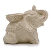 Elephant Incense & Candle Holder (cream)