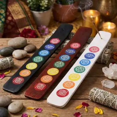 Porte-Encens Chakra Bois Manguier 26cm