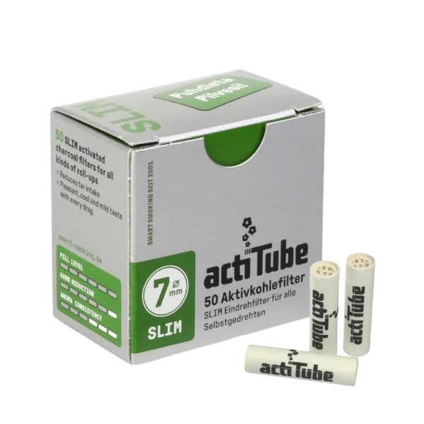 Filtre à Charbon Slim 7mm x 50pcs - ActiTube