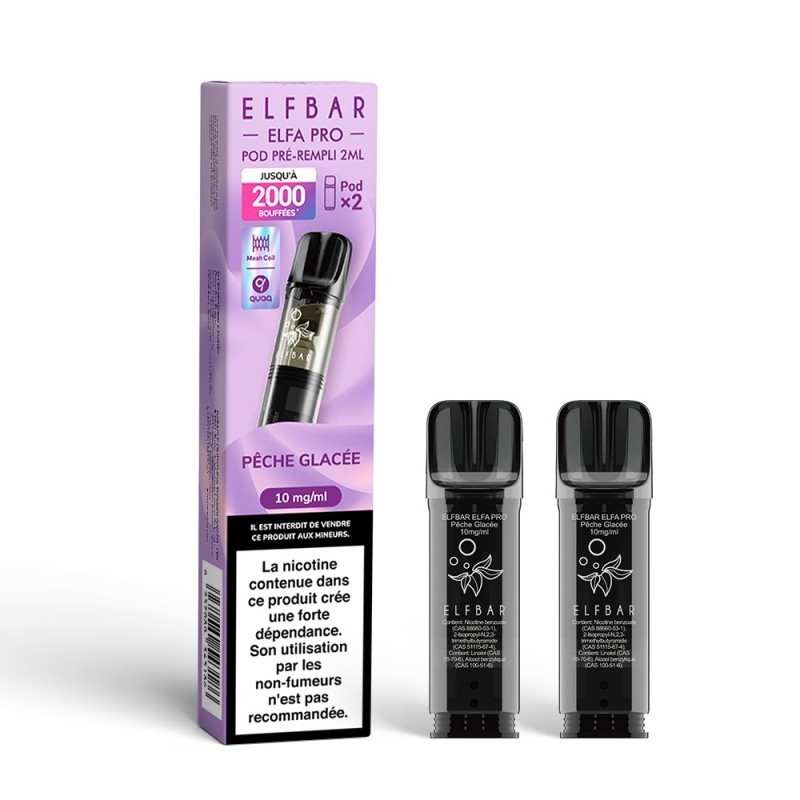 Pod Pche Glace Elfa Pro ElfBar 2ml x2 | CBD'eau