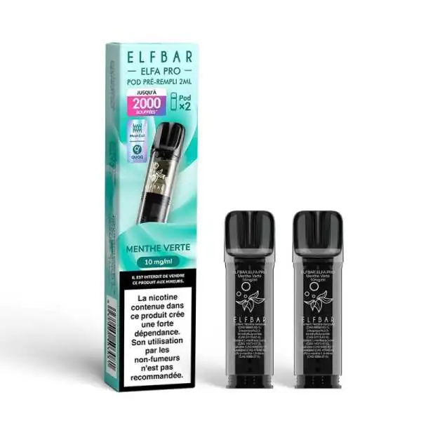 Pod Menthe Verte 2ml Elfa Pro - ElfBar (pack de 2)