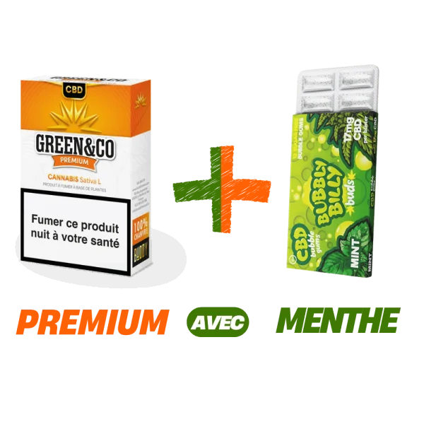 Cigarettes Green&Co + Chewing-Gum Menthe