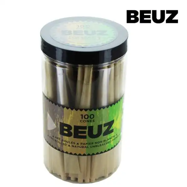 Boite de 100 Cones Pré-roulés Beuz Brown 110mm