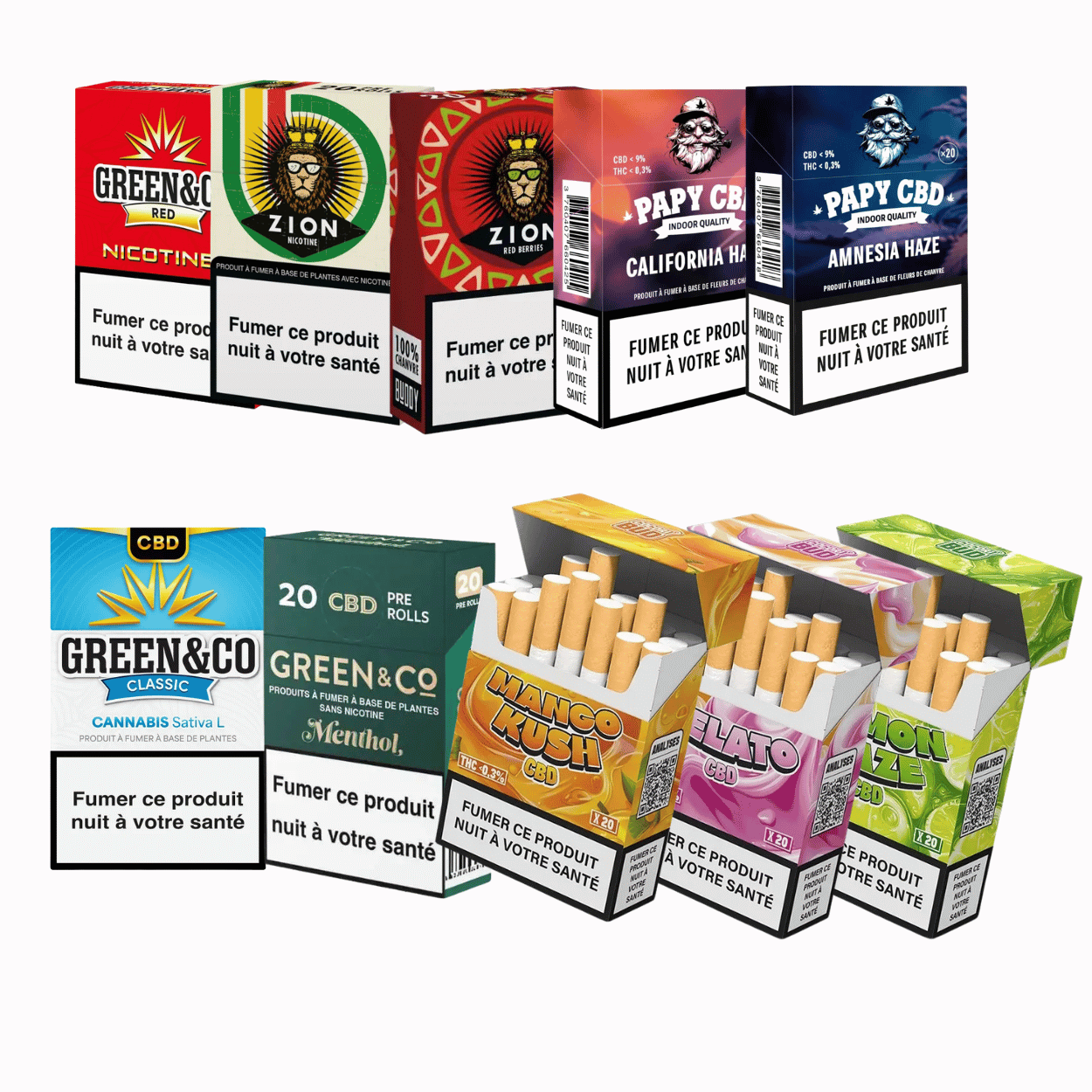 Pack Découverte 10 Cigarettes CBD Premium