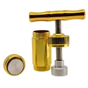 Presse à pollen dorée