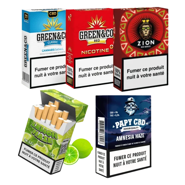 5 Cigarettes CBD Premium - Pack Découverte 2