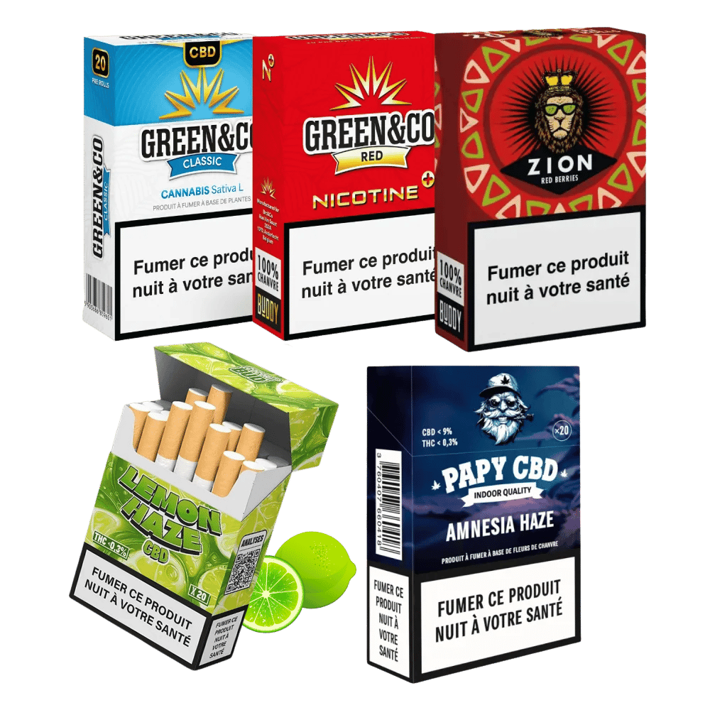 5 Cigarettes CBD Premium - Pack Découverte 2