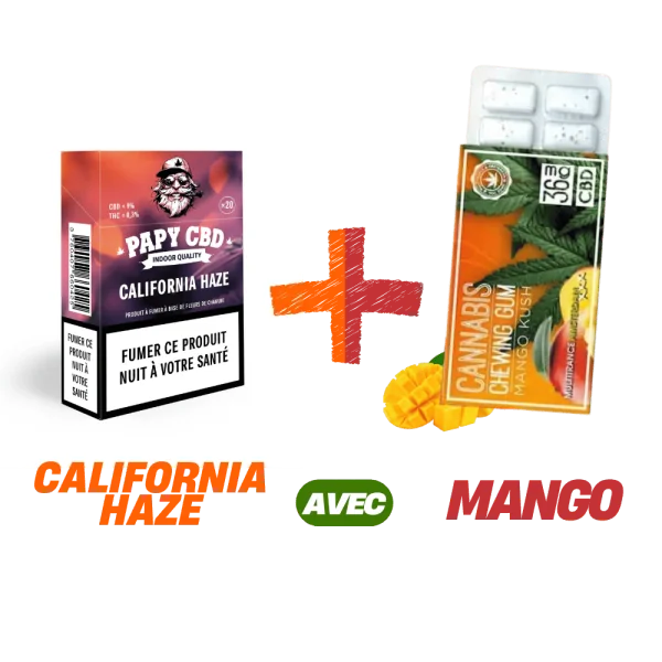 Pack CBD California Haze + Chewing Gum Mango Kush 36mg