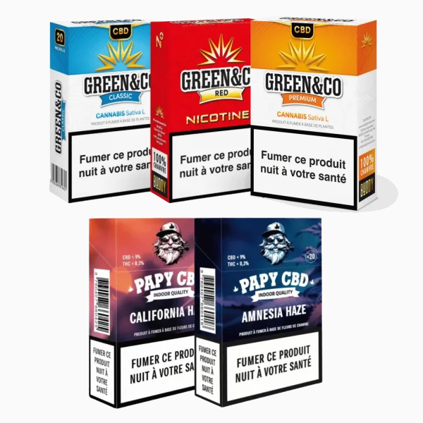 5 Cigarettes CBD Premium - Pack Découverte 1