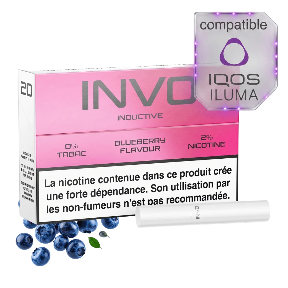 INVO Inductive Blueberry - Recharge x20 sans tabac INVO Inductive Blueberry - Recharge x20 sans tabac