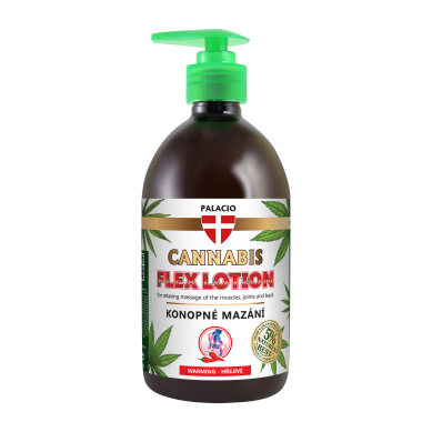 Lotion chauffante au chanvre avec pompe, 500 ml Palacio