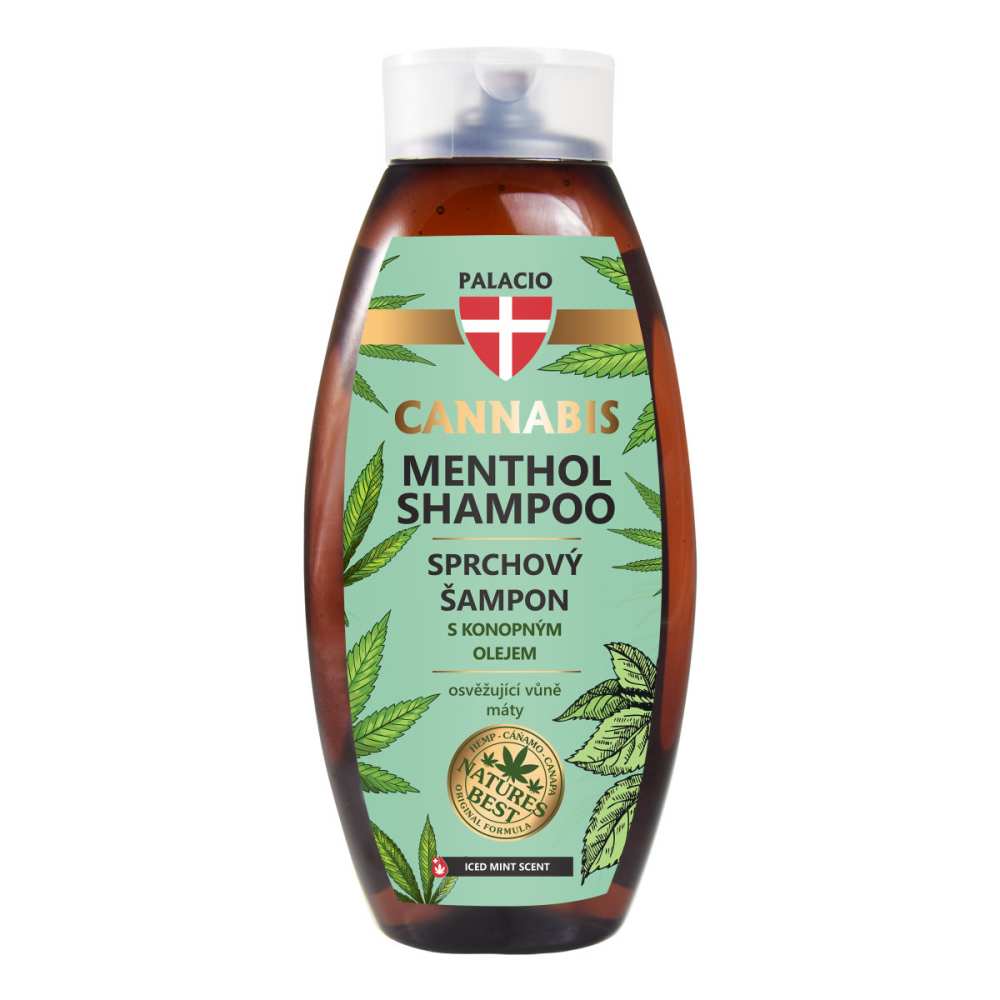 Shampoing 2 en 1 au chanvre et menthol – Fraîcheur intense Palacio Shampoing 2 en 1 au chanvre et menthol – Fraîcheur intense Palacio