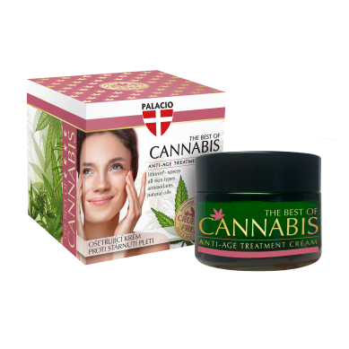 Crème Visage Anti-Âge au Cannabis - CBD & Chanvre, 50 ml Palacio