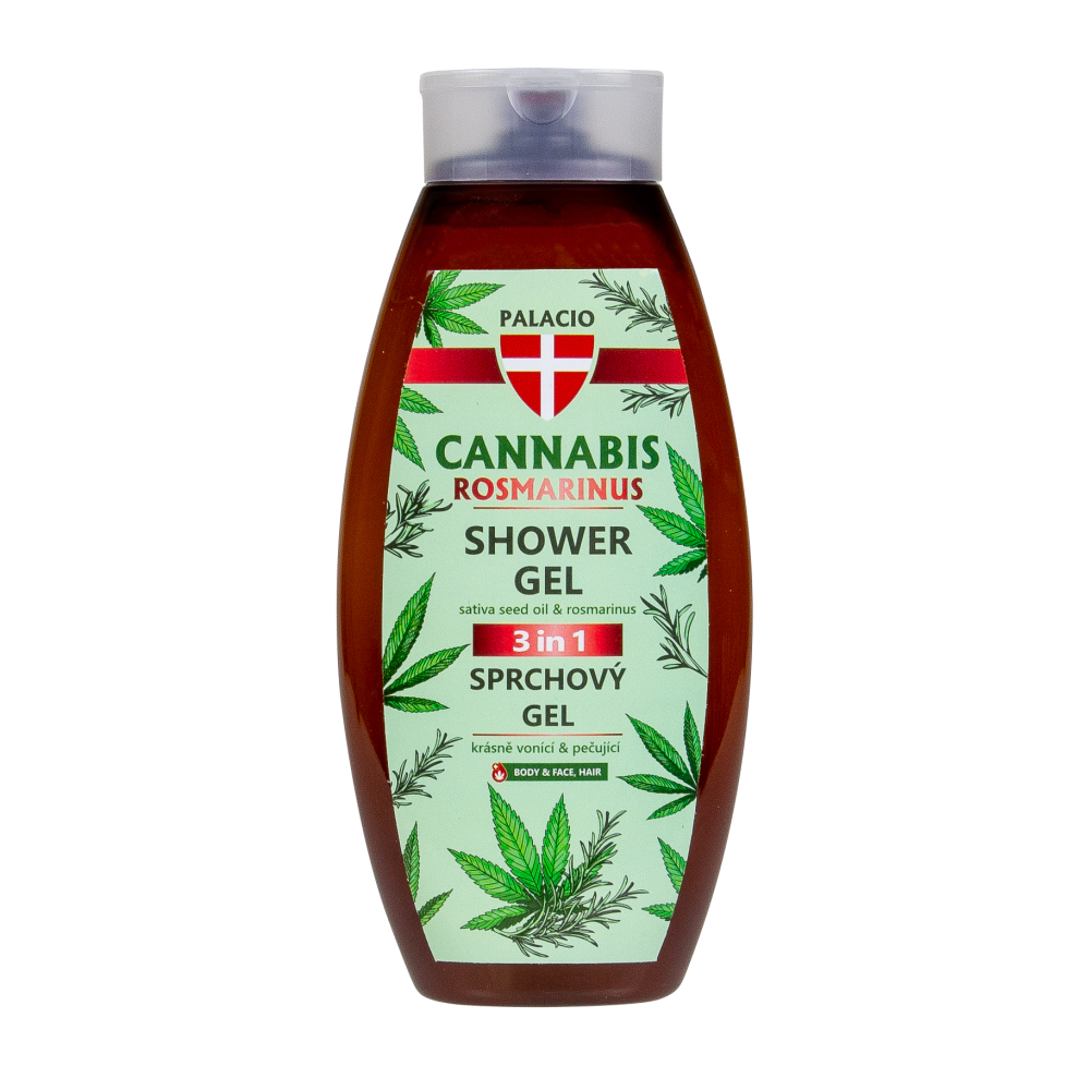 Gel Douche Cannabis & Romarin 3-en-1, 500 ml Palacio Gel Douche Cannabis & Romarin 3-en-1, 500 ml Palacio