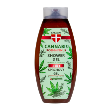 Gel Douche Cannabis & Romarin 3-en-1, 500 ml Palacio