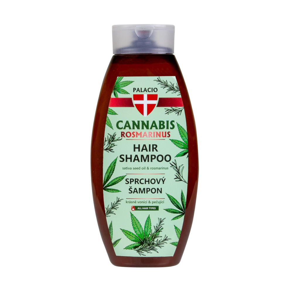 Shampooing Cannabis Romarin à l'Huile de Chanvre, 500 ml Palacio Shampooing Cannabis Romarin à l'Huile de Chanvre, 500 ml Palacio