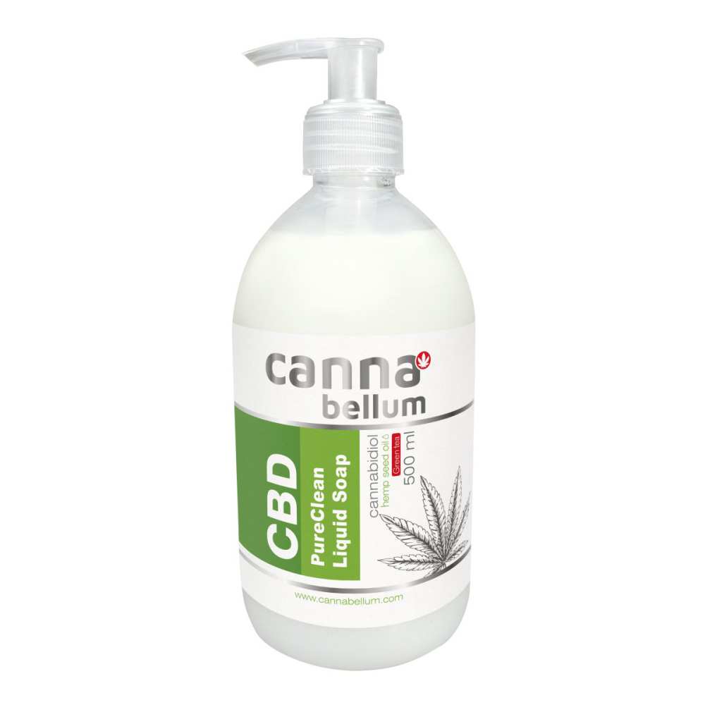 CBD Savon Liquide PureClean au Chanvre & Thé Vert, 500ml Cannabellum CBD Savon Liquide PureClean au Chanvre & Thé Vert, 500ml Cannabellum